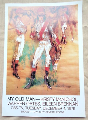 Póster Leroy Neiman arte evento ecuestre caballos montar Kristy McNichol 1979 salto Foto 1 de 3