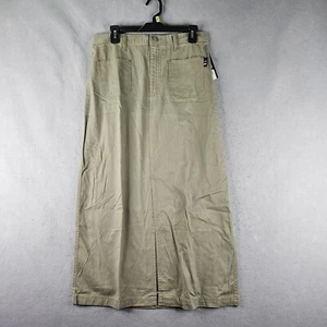 Maxi Falda Bill Blass Mujer Talla 10 Verde Básica Retro Y2K Cintura Elástica Mínima - Imagen 1 de 8