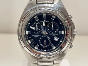 RETRO SPORT ST. STEEL ALARM CHRONOGRAPH QUARTZ MEN'S  WATCH "JACQUES LEMANS" - Picture 1 of 11