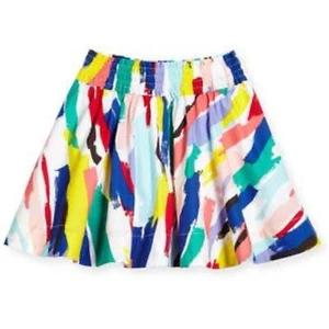 Kate Spade Big Girl's Size L White Multicolor Brushstroke-Print A-Line Skirt - Picture 1 of 10