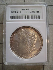 1898 O - MORGAN SILVER DOLLAR - ANACS graded 64 - Bild 1 von 2