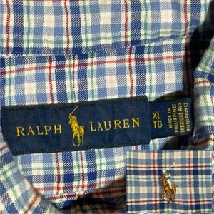 Polo Ralph Lauren Blue Red Green Plaid Oxford Check XL Dress Shirt Button Down - Picture 1 of 11