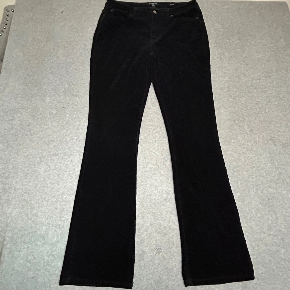VTG Chadwicks Curvy Fit Black Corduroy Pants Women 10 Bootcut Comfort Stretch 90 - Image 1 of 4
