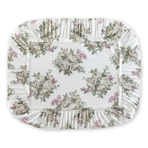 Christina Plisse Floral Ruffled Edge Pillow Sham Set - Picture 1 of 2