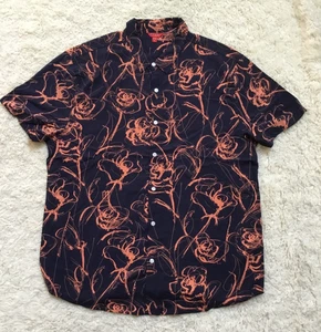 GUESS Men's Printed Shirt Button Down Collared Short Sleeve Stretchy Casual XL - Picture 1 of 12