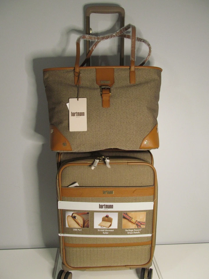 Juego de equipaje Hartmann para mujer color espiga tostado - Varilla de viaje para llevar y hombros - Nuevo con etiquetas Foto 1 de 4