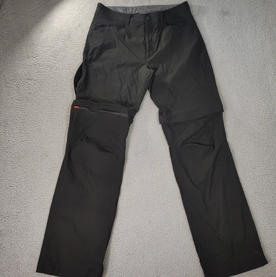 Pantalones convertibles Eddie Bauer para hombre 34x32 negros de nailon al aire libre senderismo pesca Foto 1 de 4
