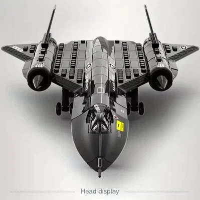 Техническая модель реактивного самолета SR-71 Blackbird Recon строительные блоки кирпичи армейская игрушка SR71 - Изображение 1 из 4