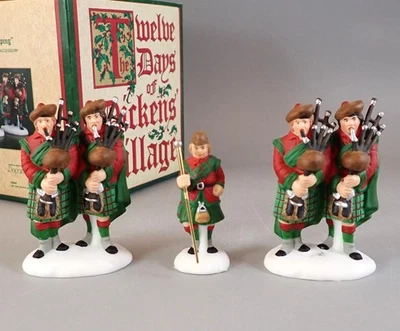 Department 56 Ten Pipers Piping 12 Days of Dickens Village #58386 Porcelain - Image 1 of 4