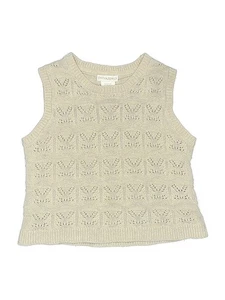 Cynthia Rowley TJX Girls Ivory Sweater Vest 7 - Picture 1 of 2