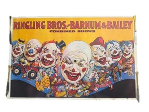 1980's Dover Circus Poster Ringling Bros Barnum & Bailey Combined Shows - Picture 1 of 8