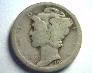 Moneda de diez centavos de mercurio 1920-D sobre buena edad bonita moneda original bobs monedas inc. 99c ENVÍO - Imagen 1 de 2