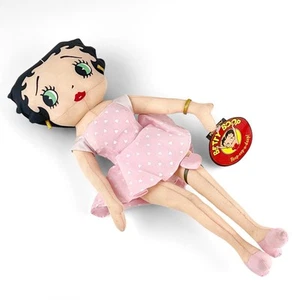 1999 Betty Boop Geburtstagspuppe Kellytoy 16,5 Zoll rosa Kleid Herzdruck Plüsch - Bild 1 von 11