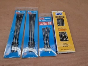 PECO 'N' GAUGE LOT OF 3 STREAMLINE ASSORTED TURNOUTS AND CROSSING B05 - Picture 1 of 3