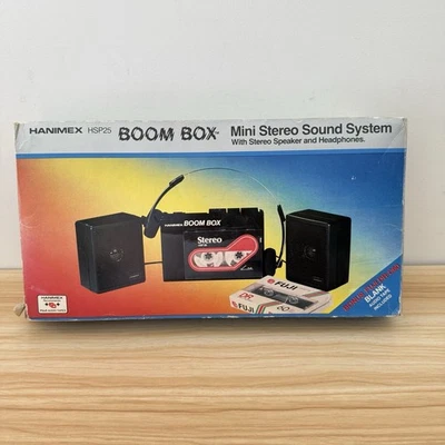 Altavoces reproductor de casete estéreo Walkman Boom Box vintage Hanimex HSP25 funcionando Foto 1 de 4