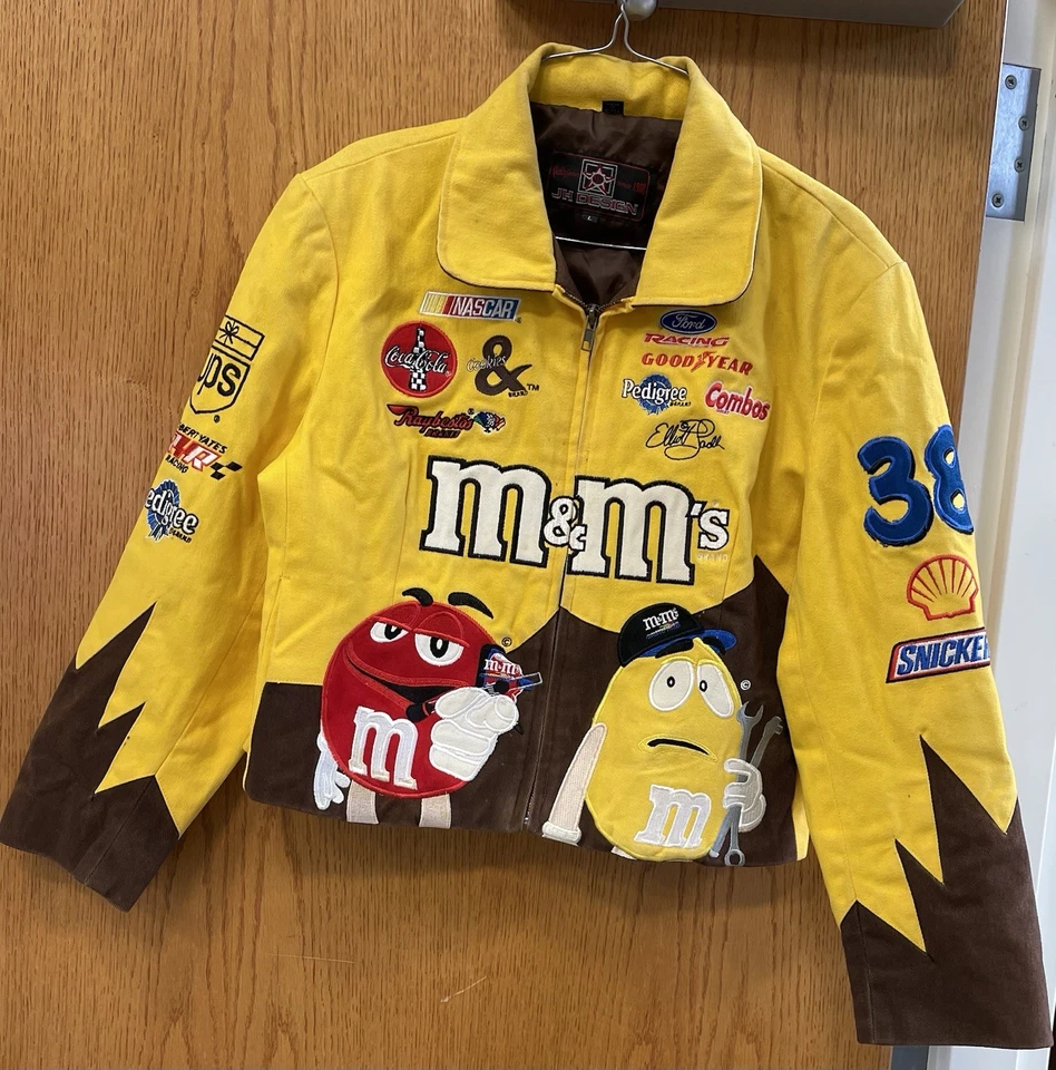 CHAQUETA DE CARRERAS ELLIOT SADLER #38 M&M NASCAR - Diseño DH - Longitud de la cintura/Mujer LG Foto 1 de 4