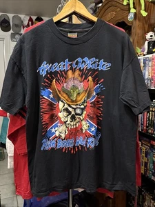 VTG Great White Mista Bone Rose Motel Wild Psycho Concert T-Shirt XL Brockum Tag - Picture 1 of 12