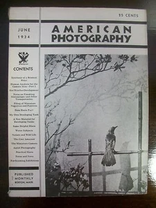 American Photography Back Issue June 1934 Magazine - Imagen 1 de 2