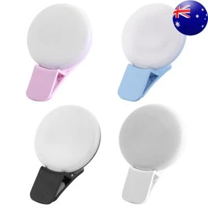 Mobile Phone Selfie Ring Clip 10 LEDs 5000K 3 Modes Flash Fill Light Circle Lamp - Afbeelding 1 van 21