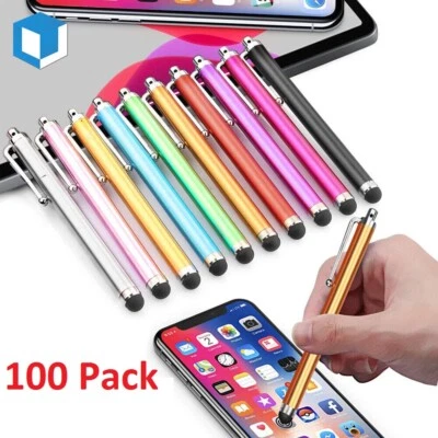 100-Pack Wholesale Universal Touch Screen Pen Metal Stylus For iPhone Samsung LG - Image 1 of 4