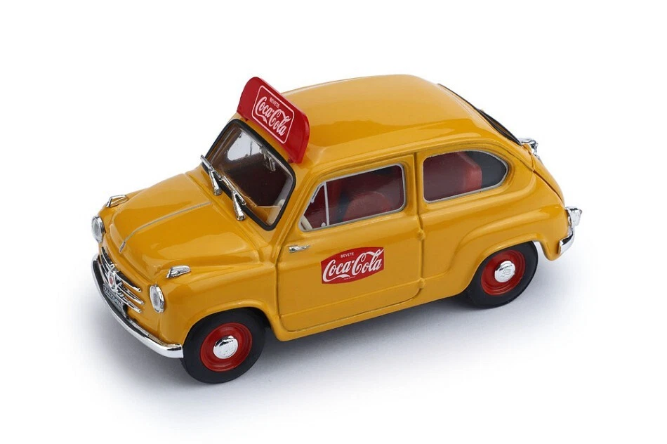 Modellino auto scala 1:43 Brumm  FIAT 600 1a SERIE 1960 COCA COLA diecast mod... - Immagine 1 di 1