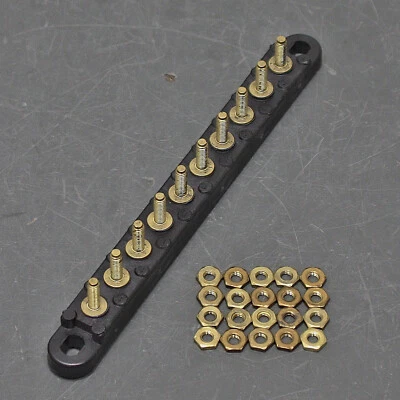 Bussmann Stud Junction Block & Brass Nuts JB1032-120-10, 300V 10 Position #10-32 - Image 1 of 4
