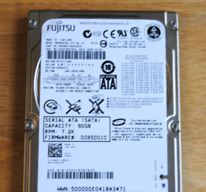 Hard Drive 80 GB Fujitsu MHW2080BJ  SATA 2.5" K320T8327NVG