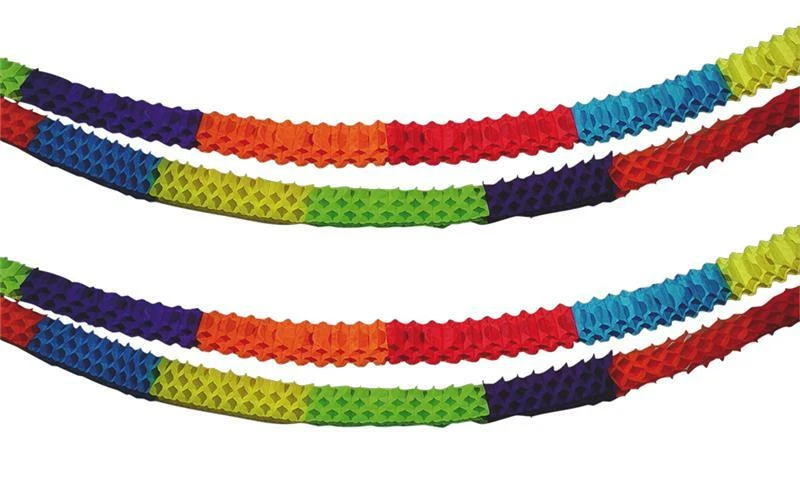 Girlande, Boa, 2 m, 4er  STYLEX 14301 Bunt Papier Partygirlande Party Silvester - Bild 1 von 1