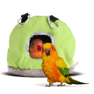Pájaro Loro Casa Invierno Cálido Nido Cacatúa Cama Hamaca Colgante Loro Suave - Imagen 1 de 6