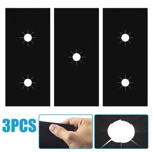 3Pcs Reusable 5-Holes Gas Range Stove Top Burner Cover Protector Non-stick Liner - Picture 1 of 1