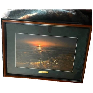 Terry Redlin 1989 matted print Best Friend Man Golden Lab Dog truck Sunset - Picture 1 of 14