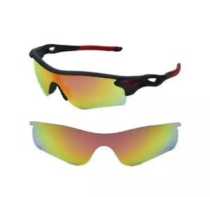 NEW POLARIZED FIRE RED CUSTOM LENS FOR OAKLEY RADARLOCK SUNGLASSES - Picture 1 of 5