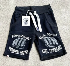 Yakuza FILTHY CARTEL Premium Shorts YPJO-2428 Black NWT - Picture 1 of 4