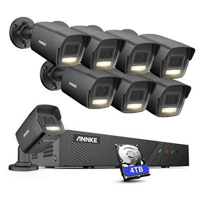 Annke POE 3K AI Outdoor Security Camera Kit 8MP NVR Color Night Vision IP Cameras - Image 1 of 4