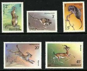 Russia, #5388-92 Endangered Wildlife full set, 1985, 5 stamps, MNH - Picture 1 of 1