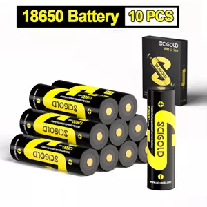 10Pcs Lithium Rechargeable Batteries Large Capacity 3.6V Button Top Flashlight - Picture 1 of 9