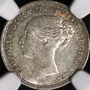GREAT BRITAIN. 1878, 3 Pence, Silver - NGC MS62 - Top Pop ๐ฅ Victoria ๐ Toned - Picture 1 of 6