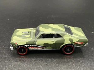 Hot Wheels '68 Chevy Nova Green Flying Tigers Shark Teeth M42 - Picture 1 of 16