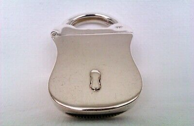 Extremely Rare Solid Silver Novelty Padlock Vesta Case A & J Zimmerman 1906 • 328.76$