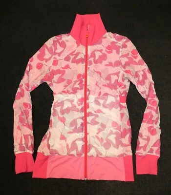 Chaqueta deportiva reversible Lululemon Raja Fatbird rosa estampado floral talla 6 (S) Foto 1 de 4