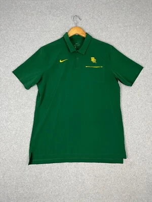 Baylor University Shirt Men L Green NCAA BU Bears Nike Dri Fit Short Sleeve Polo - Image 1 of 4