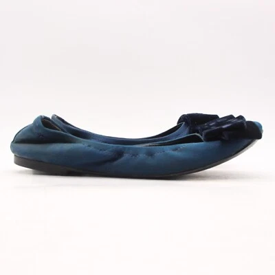 Tory Burch Viola Women's Size 7 M Velvet Bow Ballet Flat Navy Blue - Image 1 of 4