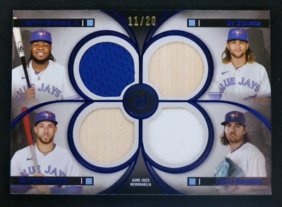 2024 Topps Museum Four Player Quad relic Sapphire Bichette Guerrero 11/20 - Image 1 of 2