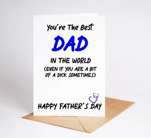 Funny Fathers Day Card Rude Card Dad Father BC315 - Picture 1 of 3