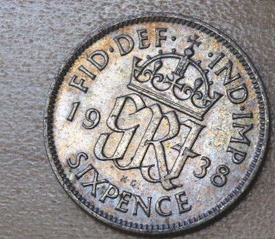 1938 Great Britain 6 Pence Silver - Image 1 of 2