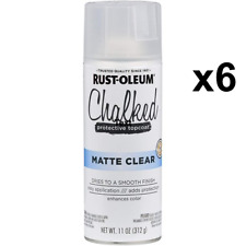 New Lot 6X Rust-Oleum Chalked Sealer Wax Topcoat Top Coat Spray Paint Clear 312g