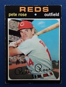1971 Topps #100 Pete Rose - Lt-2468 - Cincinnati Reds - EX