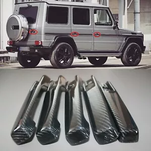 Carbon Fiber Door Handle Covers made for Mercedes G Wagon w463 G500 G63 G65 5pcs - Picture 1 of 12