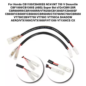 Para señales de giro Honda 2 pines enchufe adaptador indicador conector bala cable - Imagen 1 de 11