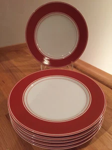 Fitz and Floyd Rondelet Terra Cotta 10 1/4" Dinner Plates Set of 6 ~ Vintage EUC - Picture 1 of 5